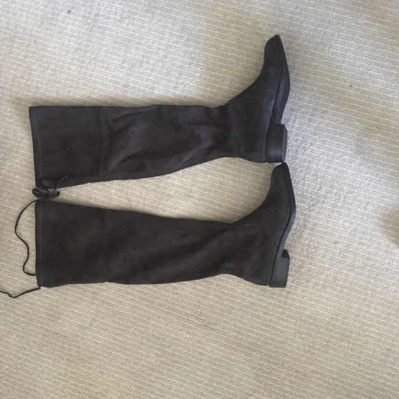 Over the knee boots grey suede