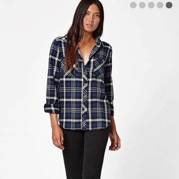 Brand new with tags blue Pacsun flannel