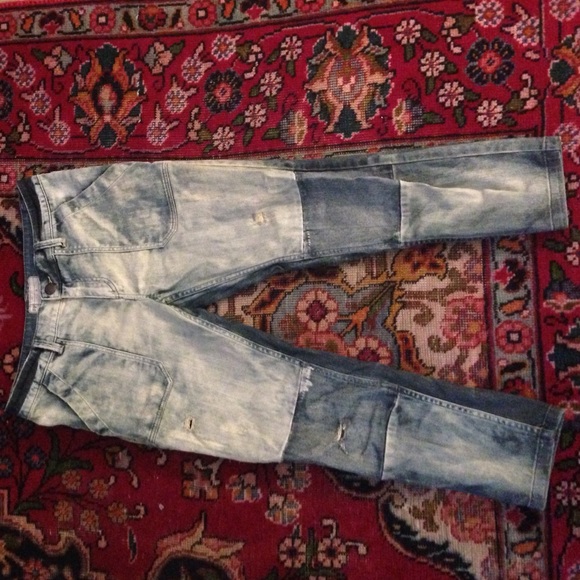 Free People distressed boyfriend jeans