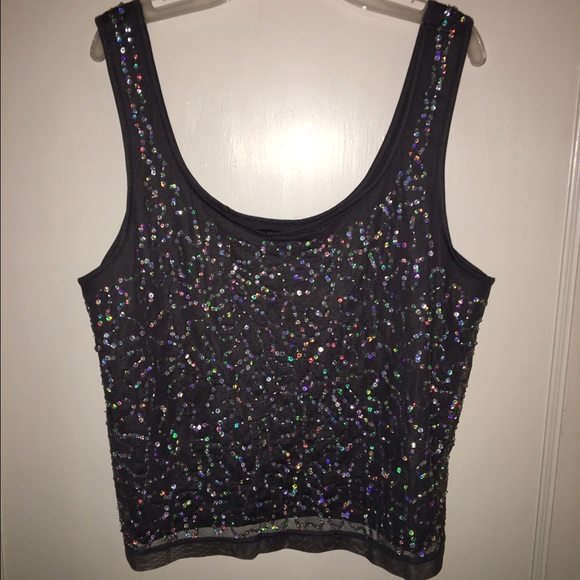 Sequin crop top