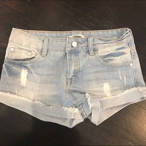 Low Rise Denim Shorts