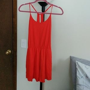 Naked Zebra red romper size small NWT