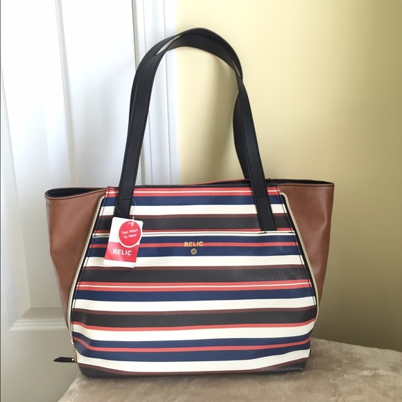 Relic Handbags - Relic Emma Striped Tote Bag