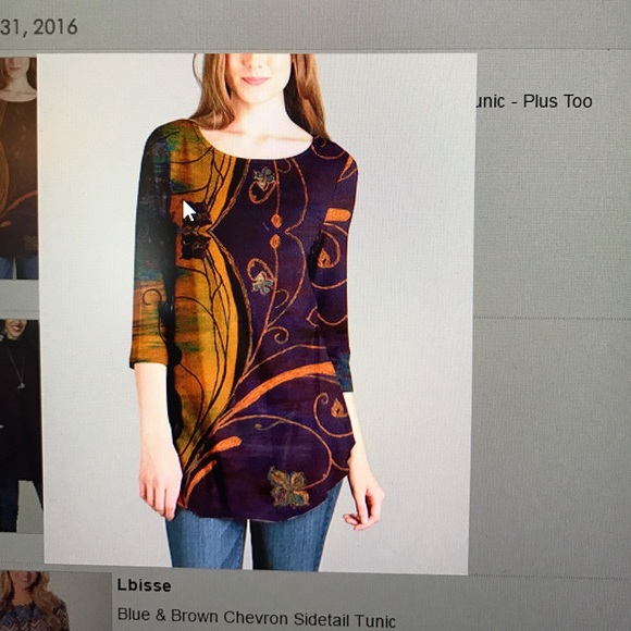 NWT navy tunic, 1X, Lily brand