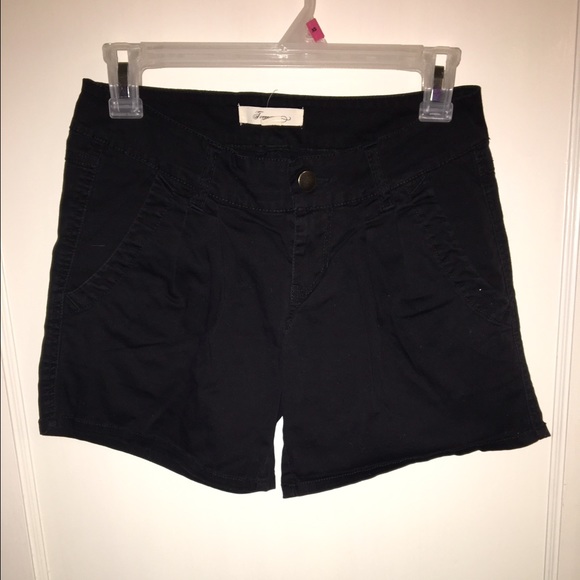 Black mid length shorts