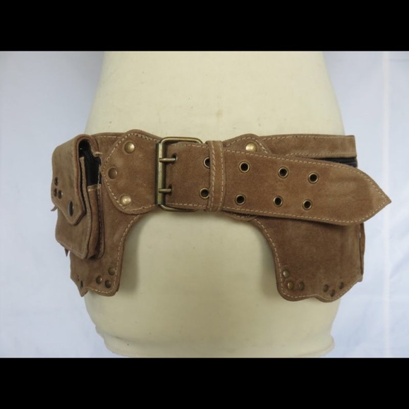 Genuine tan leather Belt belt purse GORGEOUS! NWT!