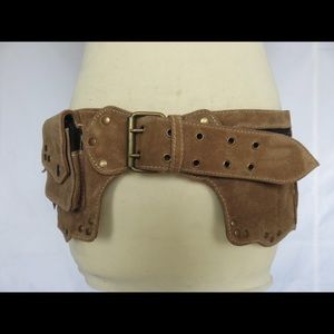 Genuine tan leather Belt belt purse GORGEOUS! NWT!