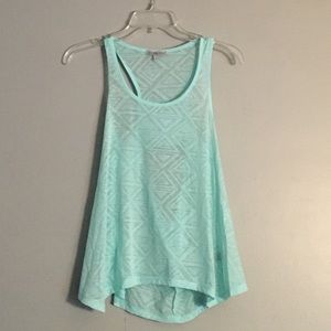 Light blue racer bank tank top