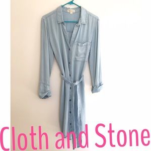 Cloth and Stone Denim Shirt Dress