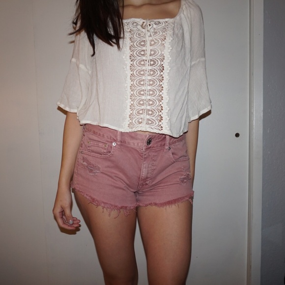 Hollister cream blouse