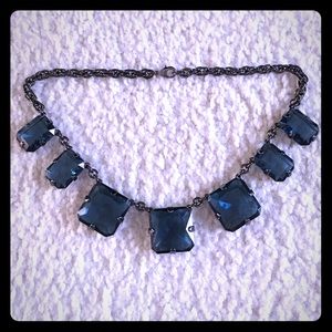 Ann Taylor Blue and Gun Metal Gray Necklace