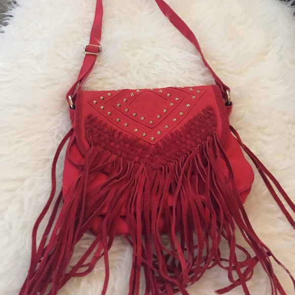 Red crossbody bag