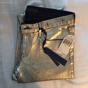 Juicy Couture Gold Foil Skinny Jeans size 25
