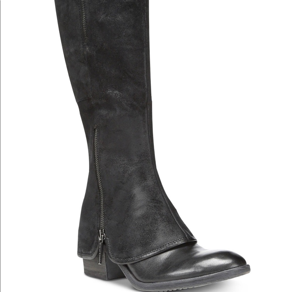 Donald Pliner reverse calf black boots!!