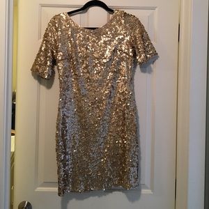 Sequence Gold Short Dress