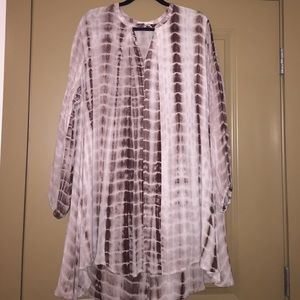 tie-dye peasant dress