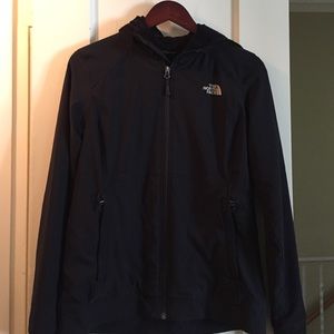 The North Face black hooded jacket
