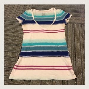 👚 Striped American Eagle V-Neck Shirt 👚