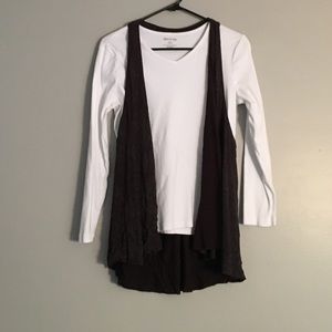 Charcoal gray loose vest