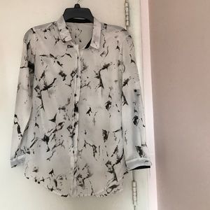 White and black blouse