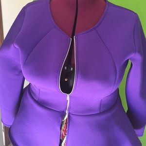 Purple Peplum Blazer