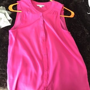 Turquoise button down tank