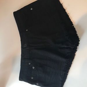 Black Denim Shorts