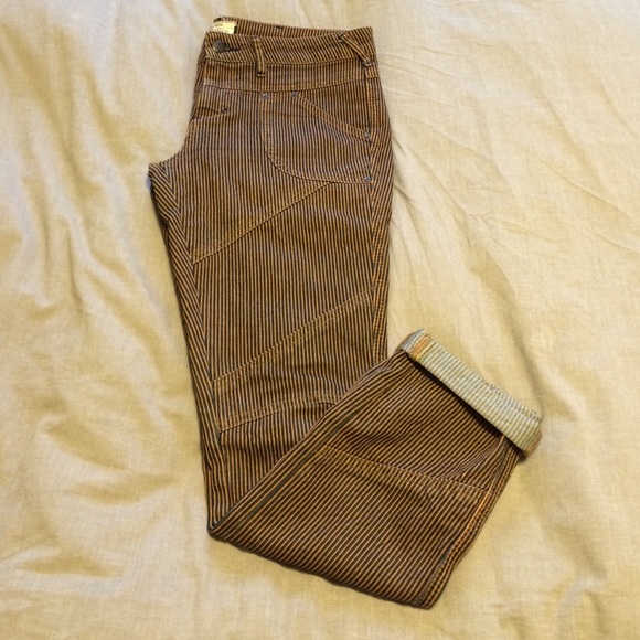 Free People Striped Denim Pant