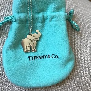 Tiffany and Co Elephant Charm Necklace