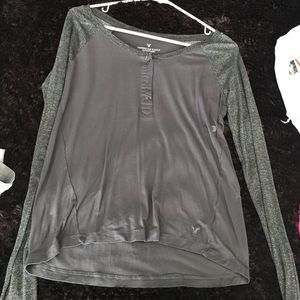 Grey sparkly sleeve top