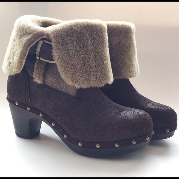Shearling Sheepskin Emu Australia Clog Booties 9