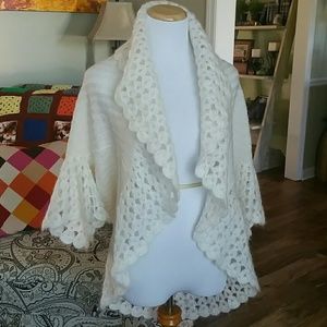 cream sweater shrug