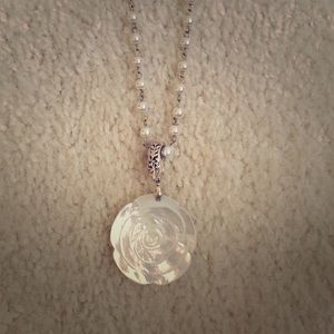 Premier Jewelry Pearl and Shell Pendant Necklace
