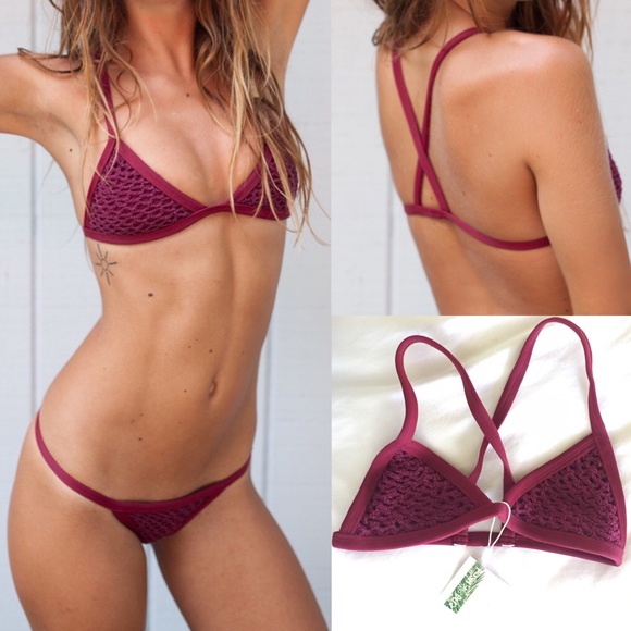 Posh Pua Other - Posh Pua Kainalu Crochet Top in Rouge sz S