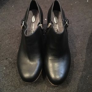 Black platform booties