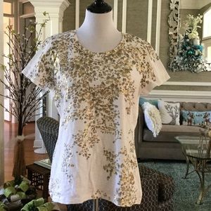 ❗️Chico's Zenergy Gold Foil print T