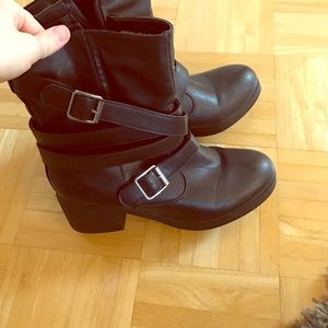 Bamboo black half calf boots size 7.5