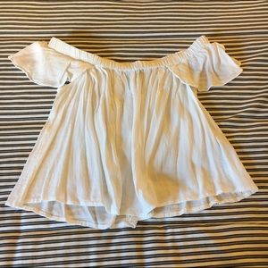 Forever 21 white off the shoulder crop top
