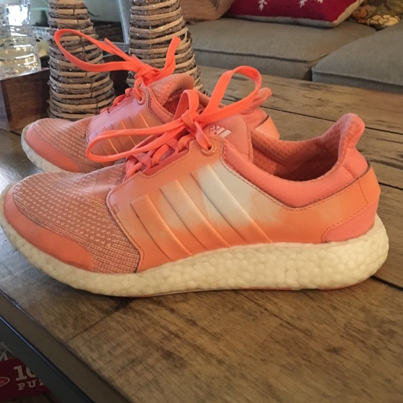 peach color shoes adidas