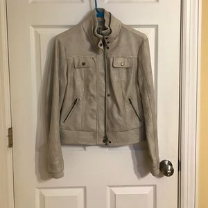 Tan leather jacket
