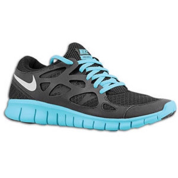 Nike Free Run 2 - black with blue soles