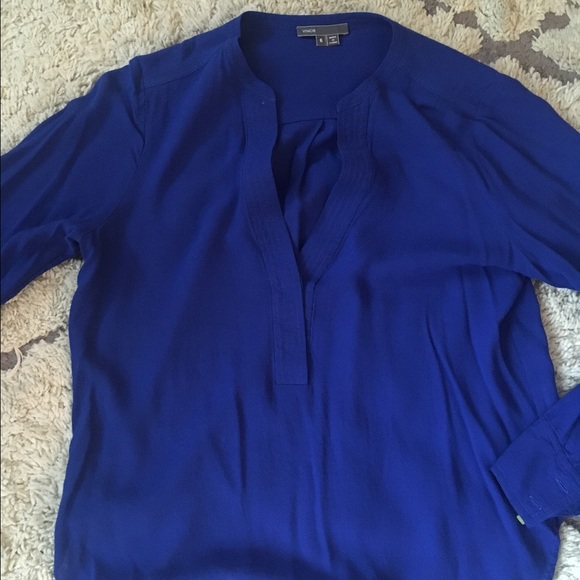 Vince Royal Blue V-neck blouse