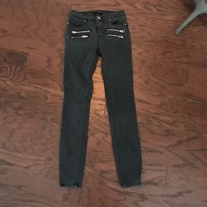 Black/deep gray faded jeans