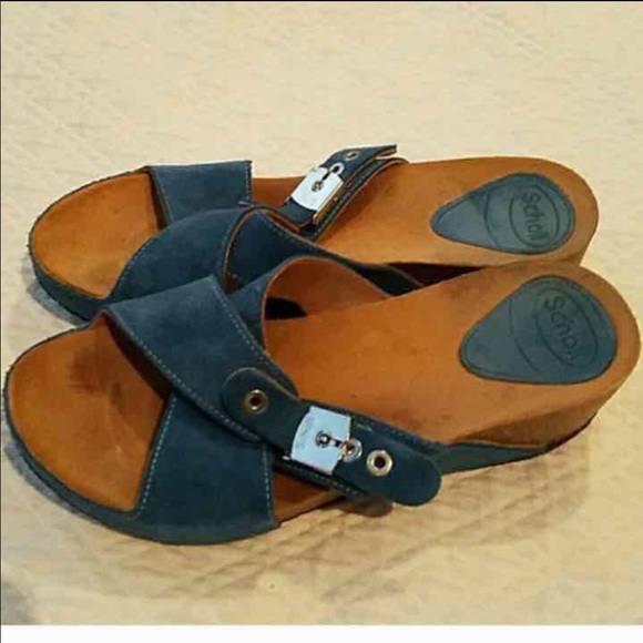 Dr. Scholls Ocean Green Wedges Size 8.5 EUC!