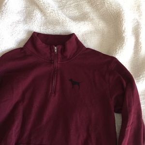 VS PINK Maroon Quarter Zip