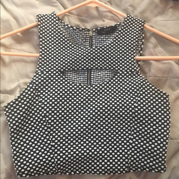 Black and white crop top