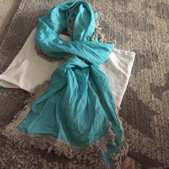 Natural life teal Marrakesh scarf