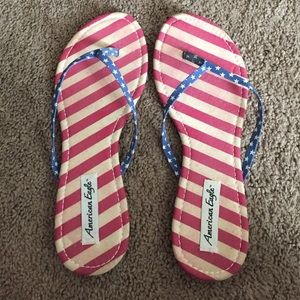 American flag flip flops