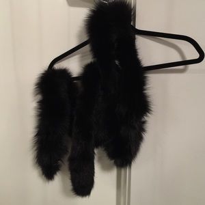 Black fur scarf