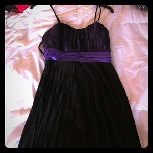 Black and purple semi formal dress